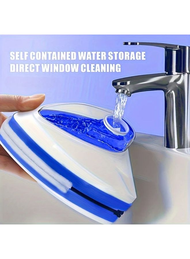 منظف الزجاج المغناطيسي ذو الوجهين قابل للتعديل بقوة خالية من الخطوط أبيض أزرق - Image 5